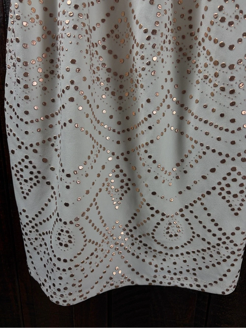 Tiana B. White Rose Gold Studded Mini Dress Size 4 - Picture 5 of 7